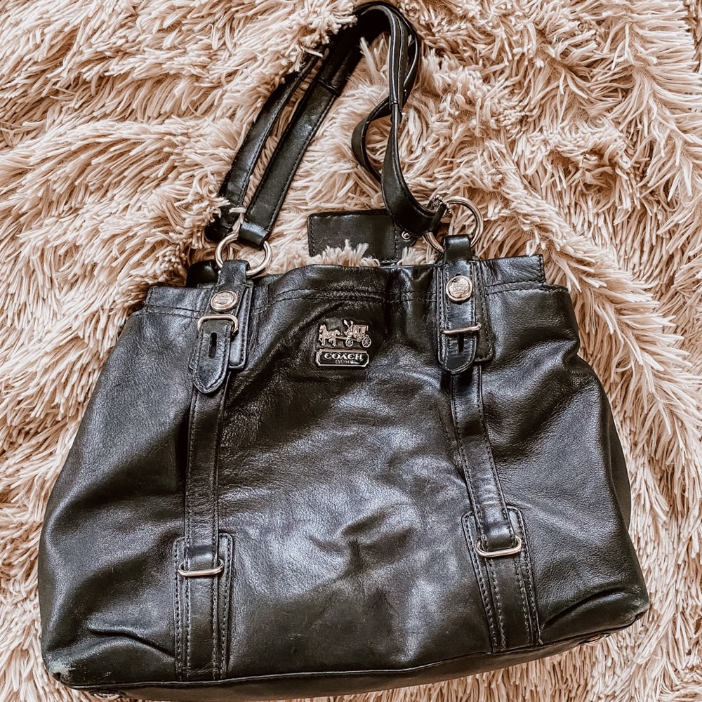 Black Leather Coach handbag